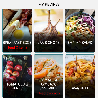 Recipe list example